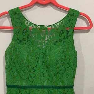 Jenny Yoo Green Lace Prom Dress